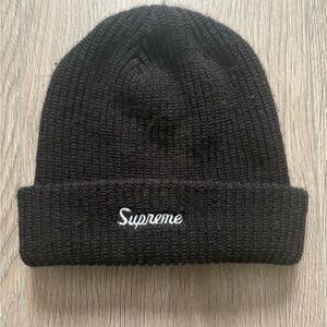 Supreme Classic Black Beanie